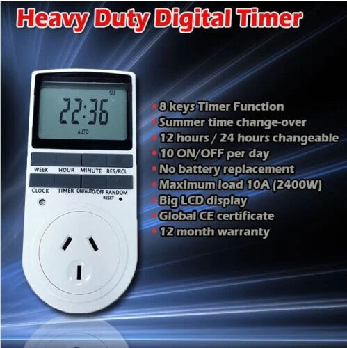 Hydroponic Grow Light Grow Fan Timer Switch Countdown Timer Minute Second Timer - Picture 3 of 10