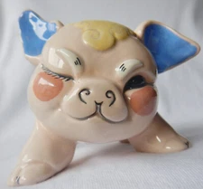 Vintage Kay Finch California Pottery “WINKIE” Pig Figurine #185