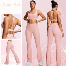 Women High Strength Shockproof Sports Tummy Tucked Micro Yoga Pants Fitness Suit