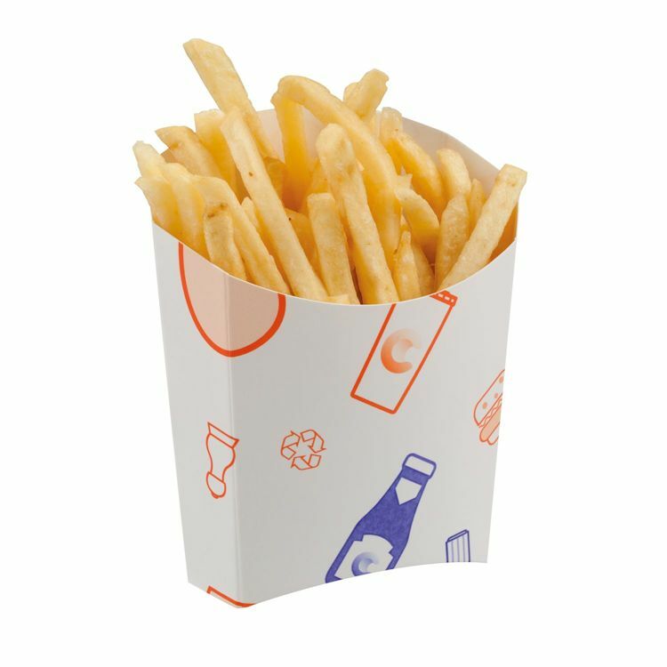 Deli Supplies 100 X Medium Chip Scoop Supa Snax Cardboard  Takeaway SG12