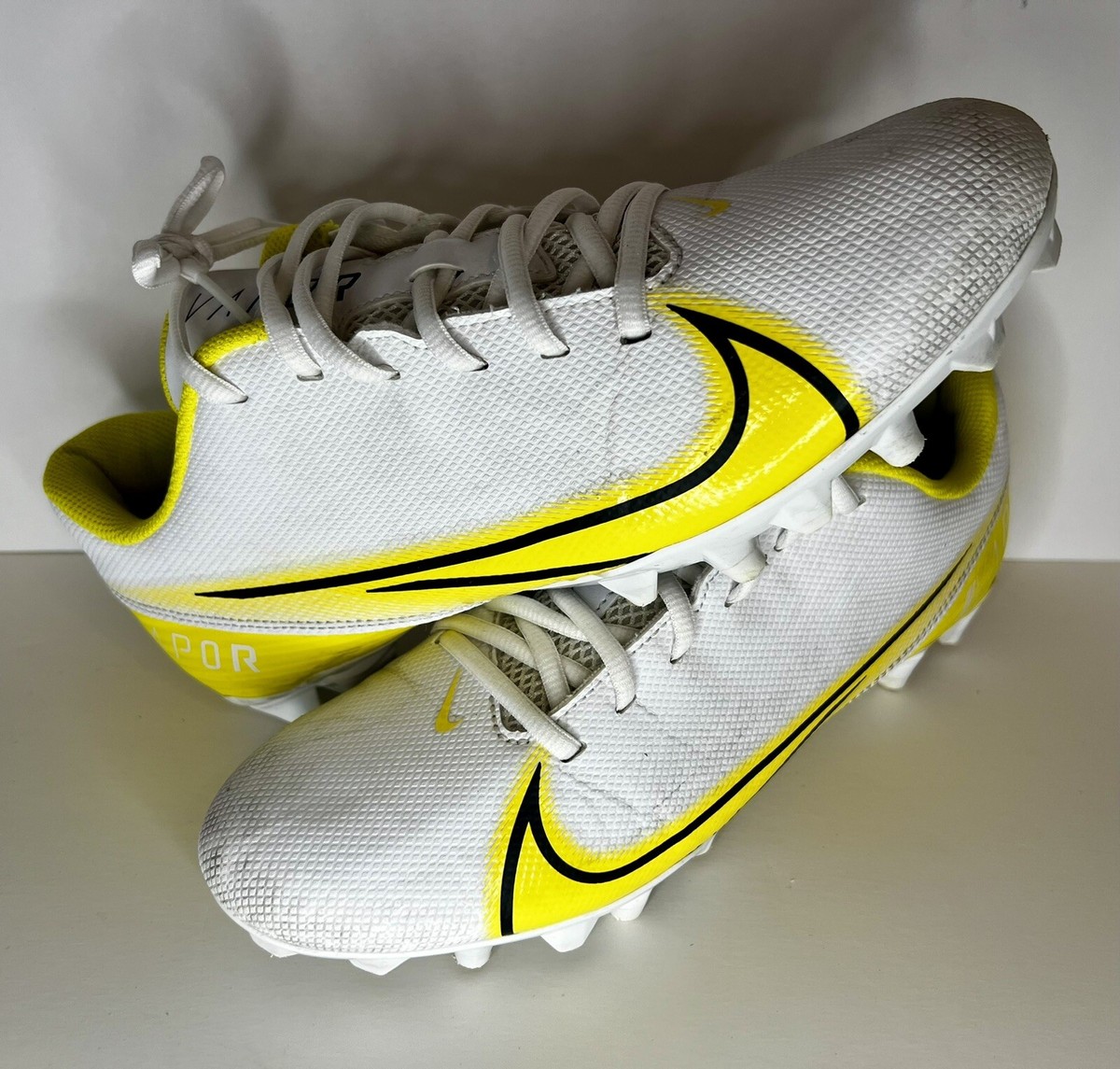 Nike Vapor Edge Pro 360 Football Cleats White Yellow C14756  display picture 1