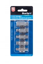 BlueSpot 07957 5 PCE Double Sided Oil Drain Plug Keys