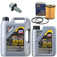 MotoröL Filter Set 4100 5W-40 Liqui Moly 6 Liter + Schraube FüR Chevrolet Cruze