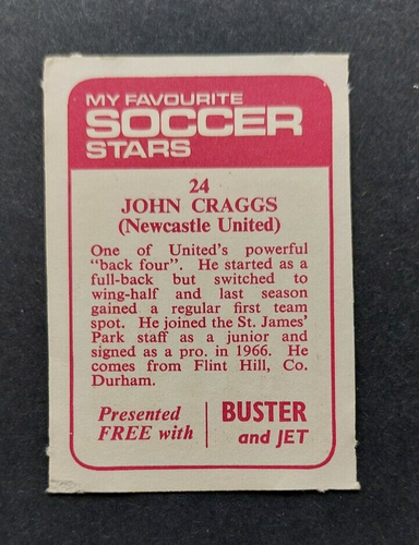 IPC Cards - My Favourite Soccer Stars 1971 - Buster & Jet Red Back - Picture 45 of 66