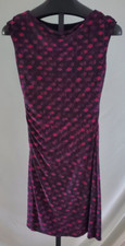 NWT Lauren Ralph Lauren Black & Purple Polyester Sleeveless Dress Misses Size 6