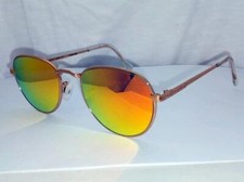 RANDOLPH ENGINEERING SKULL GOLD MIRROR LENSES GOLD FRAME RE 251 50/19 SUNGLASSES