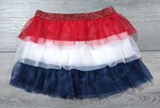 Patriotic Skirt 4T Toddler Girls Cute Tutu Bottom 4th of July Red White Blue