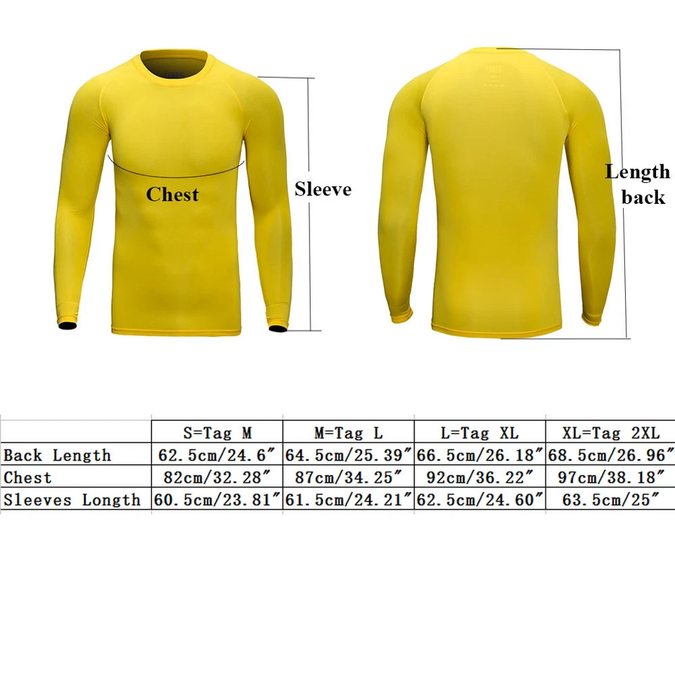 Men Cycling Base Layer Bicycle Long Jersey Sports Running Shirt Moisture Wicking - Image 3 of 4