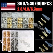 900X Assortment Spade Crimp Electrical Wire Connectors Terminals Kit Male Female