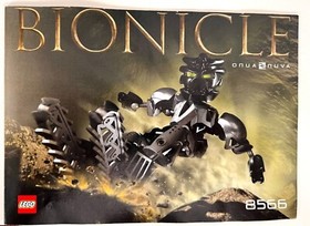 WoW~ Lego Bionicles # 8466 Onua Nuva Toa 100% Complete in Canister & Manual