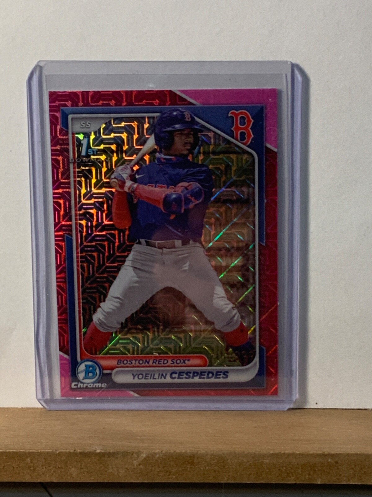 🔥2024 Bowman Chrome 1st Yoeilin Cespedes Pink Fuschia Refractor /199 Red Sox 🔥