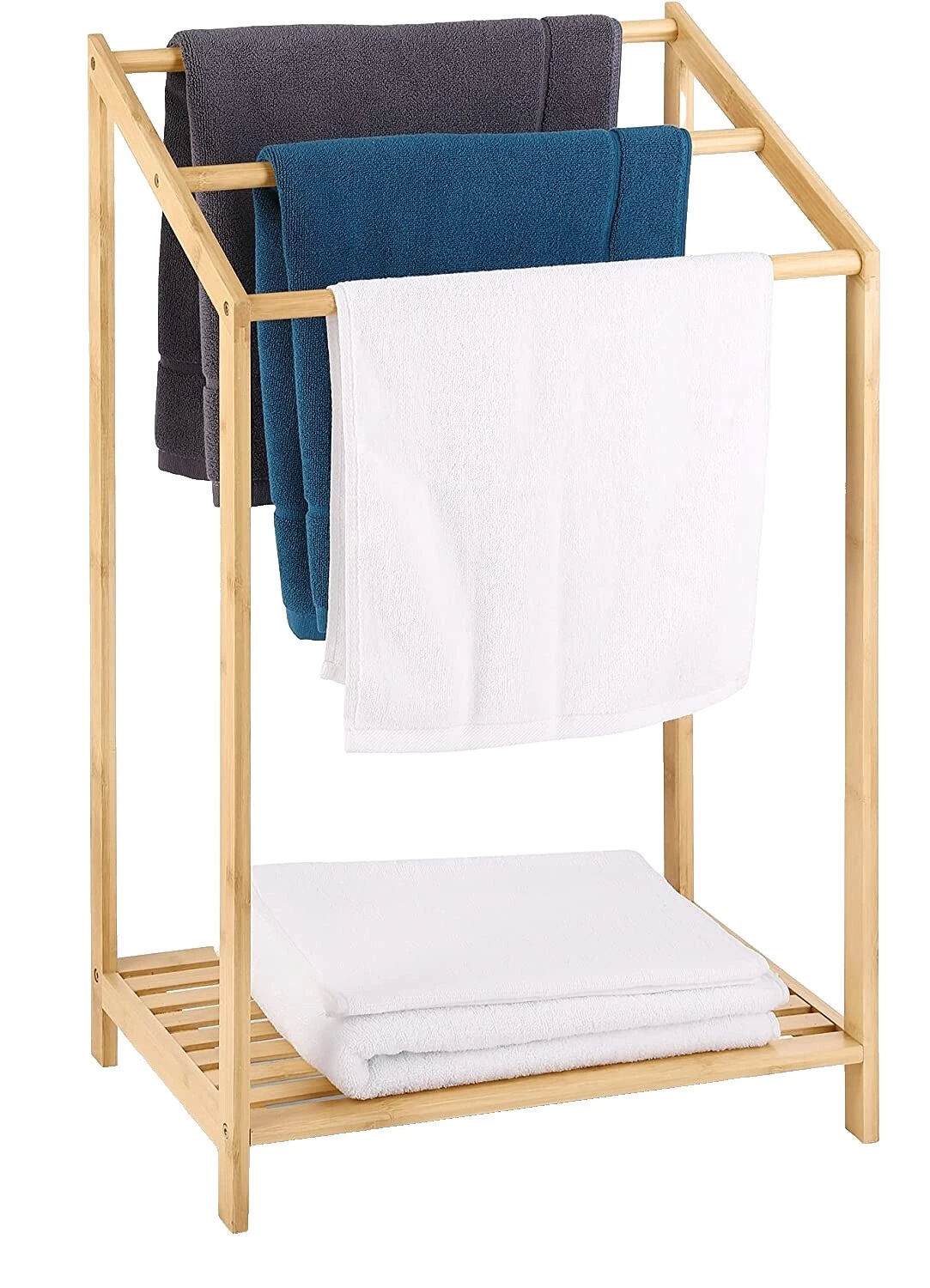 Bastidores de toallas de baño de bambú