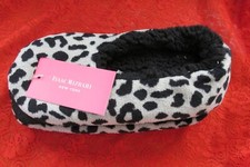 Isaac Mizrahi slippers -Sz Medium -Black  Grey leopard print -NWT