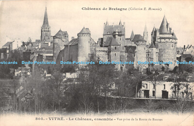 R424743 Vitre Le Chateau ensemble Vue prise de la Route de Rennes E Hamonic 1907