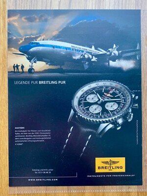 Breitling Navitimer Lockheed Super Constellation 2011 Vintage Ad Werbung Reklame