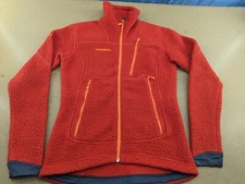 Norrona Trollveggen Warm2 Fleece Jacket Womens Size S Outdoor Full Zip Orange