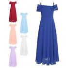 Kids Girls Ball Gown Evening Party Costume Gathering Dress Dancing Skirt Prom