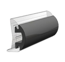 Taco Metals V12-4144BKA Black Rub Rail Insert 1/2"H x 1-3/16"W (By the Foot)