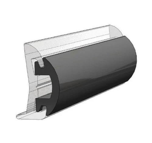 Taco Metals V12-4144BKA Black Rub Rail Insert 1/2"H x 1-3/16"W (By the Foot)