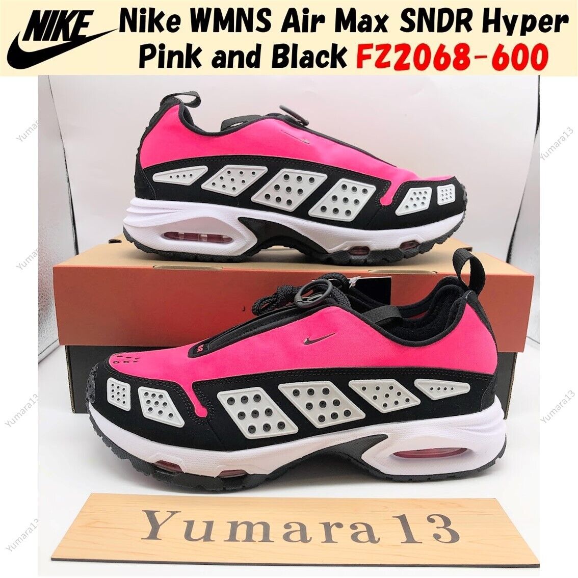 Nike WMNS Air Max SNDR Hyper Pink and Black FZ2068-600 Nike WMNS Air Max SNDR Hyper Pink and Black FZ2068-600