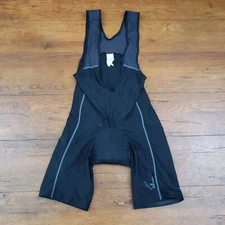 BTwin Mens L/XL Cycling Bibshorts 6" 15" (8/10) Pad Spandex Black (US Large)