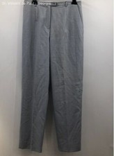 Pendleton Blue Check Vintage Virgin Wool Lined Flat Front Trousers - Size 14