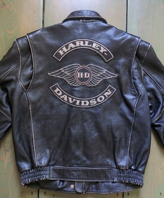 Harley Davidson XL Men's MOTORCRUISE Brown Leather Motorcycle Bomber Jacket