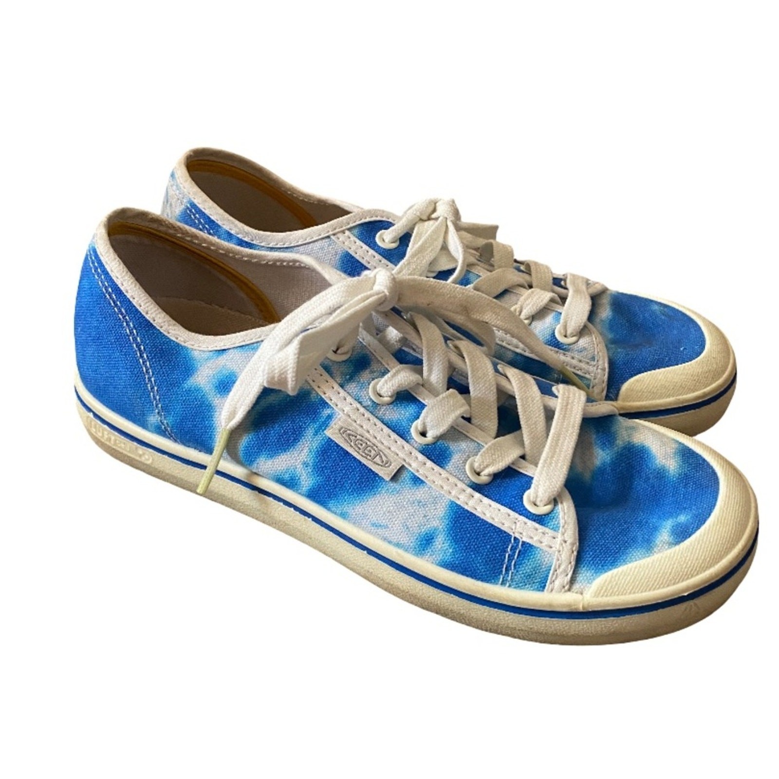 Sneakers donna Keen Elsa Lite blu tie dye canvas Luftcell stringate taglia 8