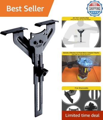 Precision Router Edge Guide for Compact Routers - Easy Setup & Versatile Use