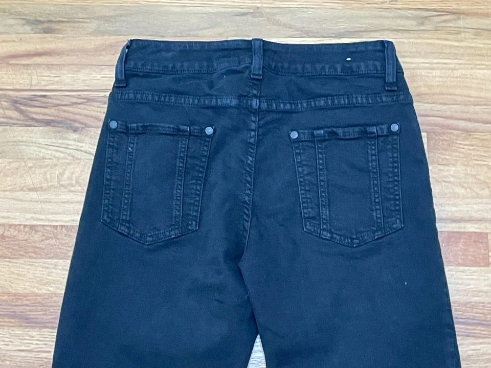 Женские черные джинсы Alice + Olivia 27 из денима хлопка узкие штанины стрейч с 5 карманами - Изображение 3 из 4