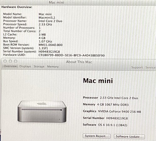 Late 2009 Apple Mac Mini Intel Core 2 Duo 2.53GHz 4GB Ram 500GB HDD - Picture 2 of 7