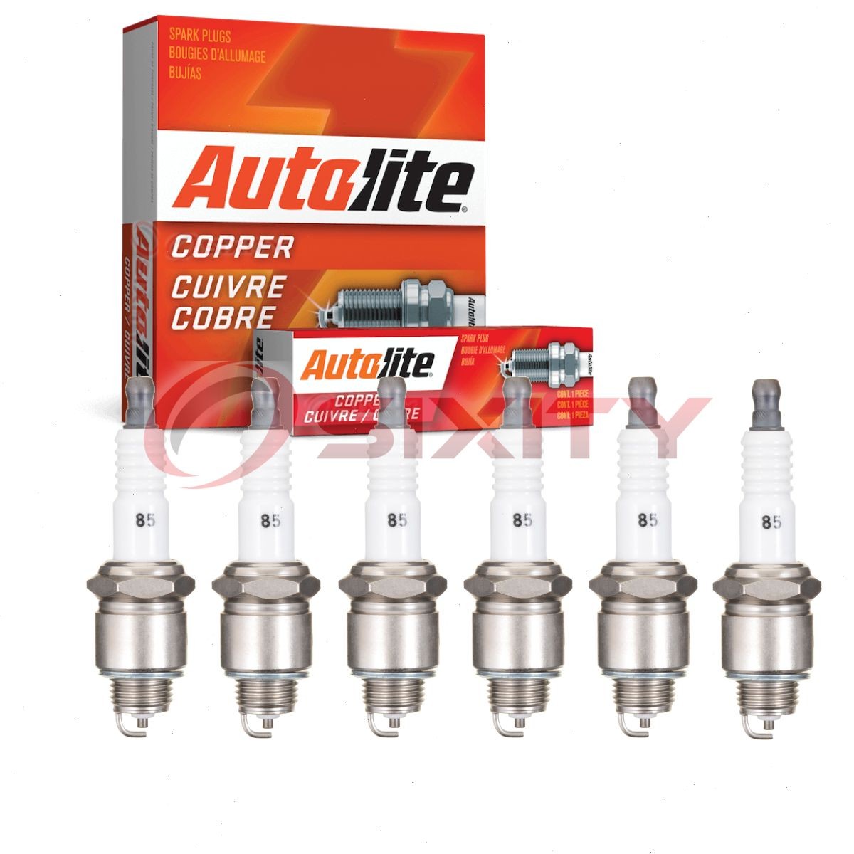 6 pc Autolite Copper Core Spark Plugs for 1959-1960 International B100 3.6L kq