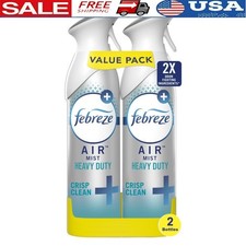 Heavy Duty Air Freshener Spray Odor Eliminator Crisp Clean Scent 2 Count 8.8oz