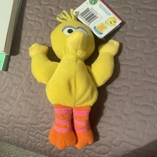 Sesame Street Big Bird 8” Bean Bag Tyco 1997 30 Years VGUC with tag