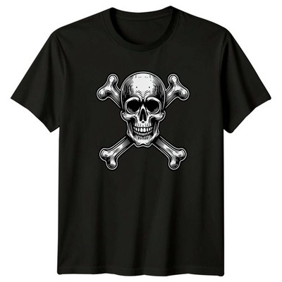 Skull And Crossbones Herren T-Shirt Gothic Geschenk für Ihn