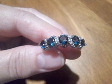 NEW Natural LONDON BLUE & White TOPAZ HINGEBA...