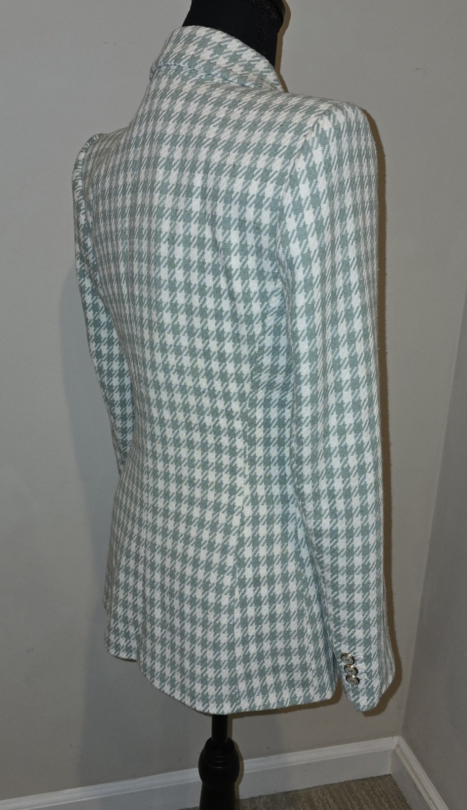 Authentic Zara Houndstooth Jacket Blazer Double B… - image 8