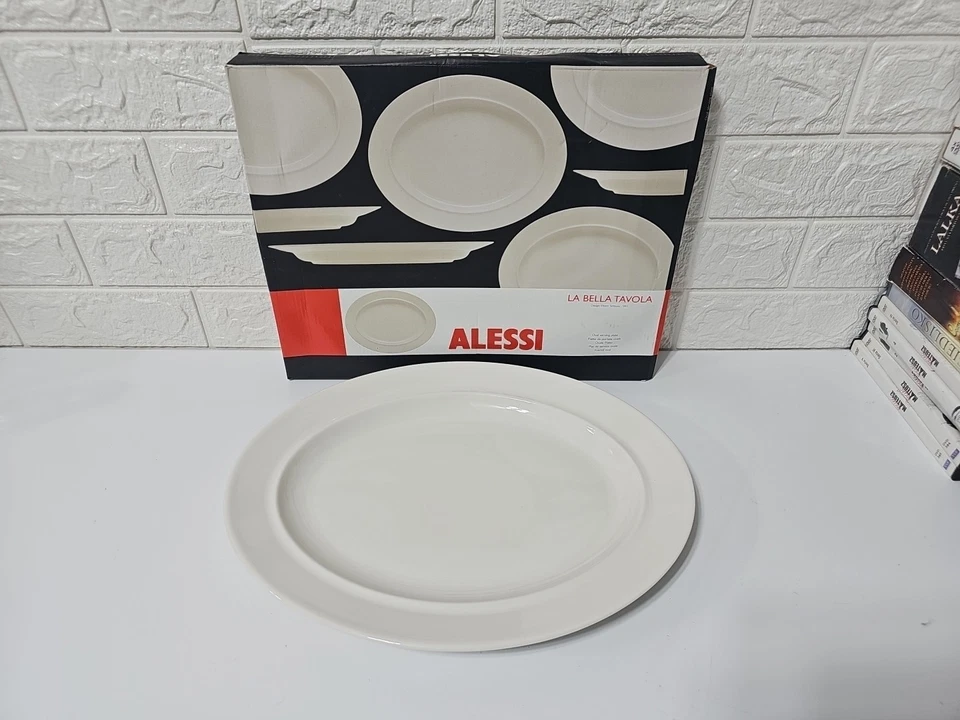 NEW ALESSI La Bella Tavola 14" Oval Serving Plate / Platter Ettore Sottsass 1993 - Image 2 of 4