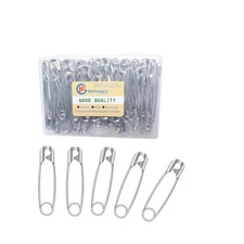 80Pcs Extra Large Safety Pins 2.2 inch 55mm -Heavy Duty Large Safety Pins,