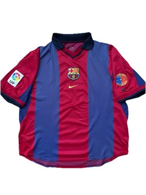 BARCELONA 2000 2001 HOME FOOTBAL SHIRT SOCCER JERSEY NIKE sz XL