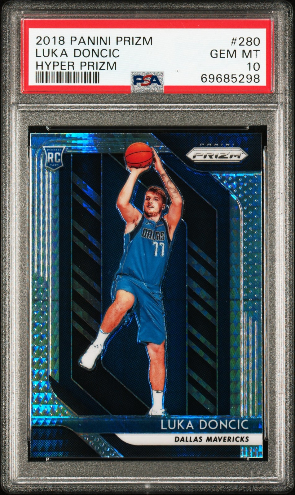 Luka Doncic Mavericks 2018 Prizm Hyper Rookie PSA 10 280