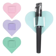 4 Pcs Heart Pen Loop Holder Self Adhesive(Pink/Purple/Green/Blue, Style 1)