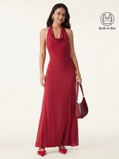SALE! OGL Move Cowl Neck Flared Maxi Bra Dress No Import Fee