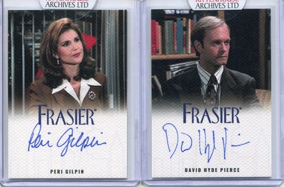 Frasier TV Show Premiere Edition David Hyde Pierce Peri Gilpin Autograph Cards
