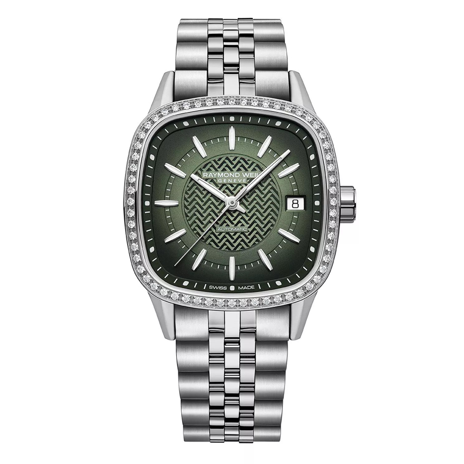 Freelancer Automatic 34mm x 34mm Ladies Watch Lab Grown Diamonds Green - Image 2