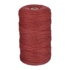 1/8" 656 Feet Macrame Cord, Cotton Cord Rope String Single Strands Wine Red