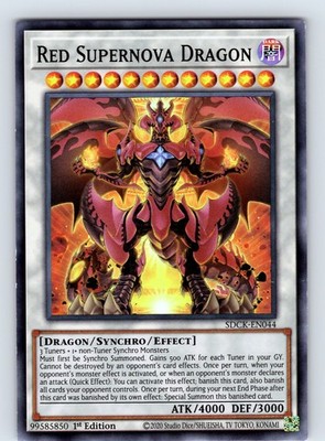 Red Supernova Dragon Super Rare 1st Edition SDCK-EN044 LP