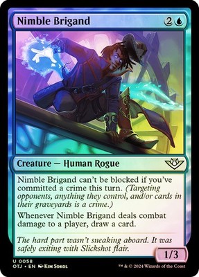 MTG FOIL Nimble Brigand  - Outlaws of Thunder Junction #058
