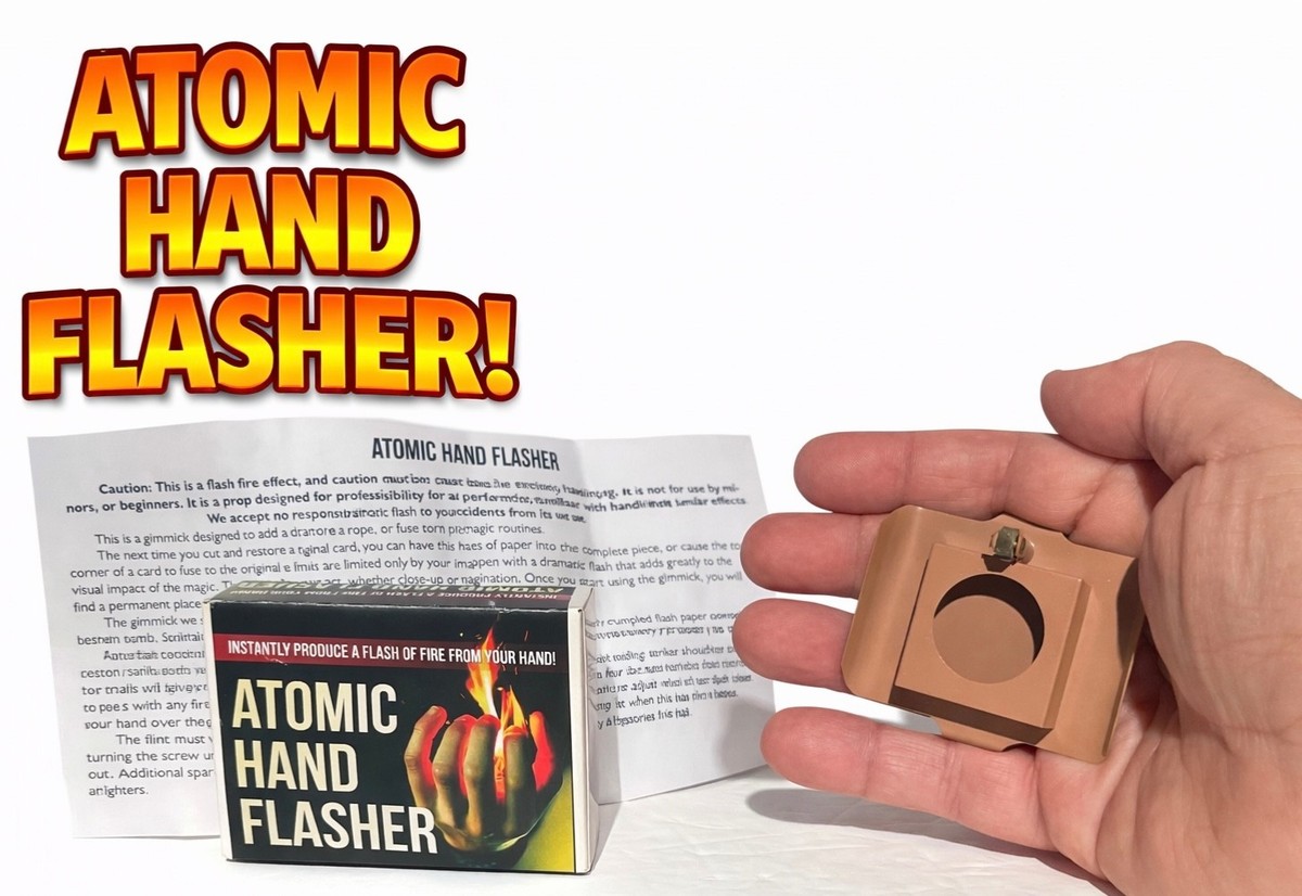 Metal PRO ATOMIC HAND FLASHER Magic Trick Fire Stage Effects Prop 