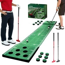 Golf Pong Game Set - Indoor/Outdoor Putting Green with 2 Putters Balls